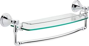 img 4 attached to Enhance your Bathroom with the Sleek Chrome DELTA Cassidy Towel Rack with Glass Shelf – a Perfect Bathroom Accompaniment (79710 18 Inch)