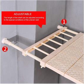 img 3 attached to 📦 VANCORE Adjustable Storage Rack Separator: Expandable Shelf for Wardrobe Organizer, No Drilling Needed – White, Stretch Length 13~20.9", Width 16.5