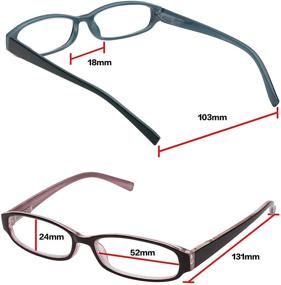 img 2 attached to 👓 5 Pairs of Fashionable Reading Glasses with Spring Hinge for Men and Women: Uncompromised Quality Readers