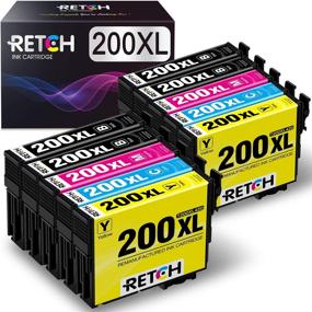 img 4 attached to 🖨️ RETCH Remanufactured Ink Cartridge Tray Replacement for Epson 200XL T200XL 200 XL, Compatible with XP-200 XP-310 XP-400 XP-410 XP-300 WF-2520 WF-2540 WF-2530 Inkjet Printer (Pack of 10)