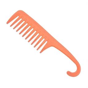 img 2 attached to Durable Salon Shower Combs - Gentle Wide Tooth Detangling for Thick and Long Hair, Wet or Dry