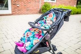 img 3 attached to Mermaid Floral Car Seat Poncho: A Reversible, Warm, and Safe Traveling Cover with Toddler Girls Blanket Design for Comfortable Use Over Seat Belts