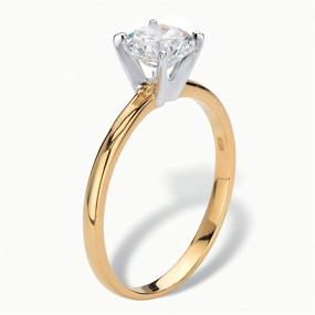 img 3 attached to Yellow Sterling Zirconia Solitaire Engagement