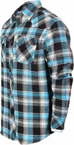 img 2 attached to Gioberti Western Brushed Checkered Charcoal Men's Clothing for Shirts