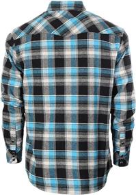 img 3 attached to Gioberti Western Brushed Checkered Charcoal Men's Clothing for Shirts