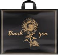 🎁 premium 80 pcs thank you gift bags for business - reusable plastic goodie bags with soft loop handles for boutique, clothing, party - 12 x 15 inches logo