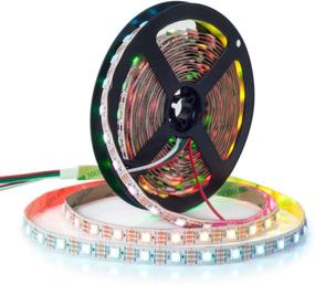 img 4 attached to 🌈 WS2812B ECO LED Strip by BTF-LIGHTING: Chasing Effects, 5050SMD, Individually Addressable, 16.4FT, 60 Pixel/m, 300 Pixels - Perfect for DIY Bedroom Projects