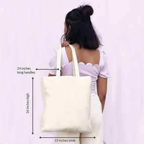 img 3 attached to EcoRight Canvas Tote Bag: Stylish & Sustainable Shopping Companion for Women