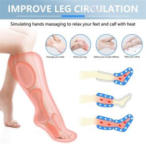 img 3 attached to 🦶 CINCOM Foot and Leg Massager: Heat, Air Compression, Circulation Boost, Muscle Relaxation - 3 Modes, 3 Intensities, 2 Heating Super Quiet