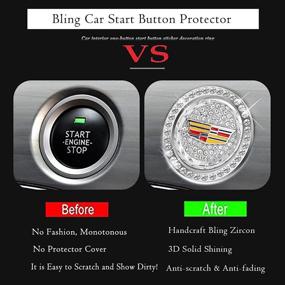 img 3 attached to RZ-CIV 2PCS Car Start Stop Button Cover Bling Car Logo Trim Sticker Crystal Push Start Button Cover Ring Engine Ignition Button Protector Cover Compatible With Buick