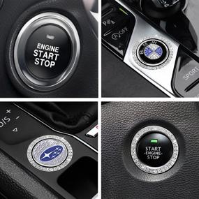 img 1 attached to RZ-CIV 2PCS Car Start Stop Button Cover Bling Car Logo Trim Sticker Crystal Push Start Button Cover Ring Engine Ignition Button Protector Cover Compatible With Buick