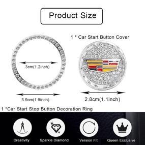 img 2 attached to RZ-CIV 2PCS Car Start Stop Button Cover Bling Car Logo Trim Sticker Crystal Push Start Button Cover Ring Engine Ignition Button Protector Cover Compatible With Buick