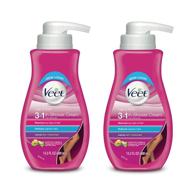 🧴 veet in shower hair removal cream - sensitive formula with aloe vera and vitamin e, 13.5 fl oz pump bottle (pack of 2) logo