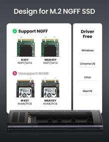 img 3 attached to 🔒 UGREEN M.2 SATA NGFF SSD Корпус Алюминий USB 3.1 Gen 2 Без Инструментов 6Gbps с UASP - Совместим с Samsung, WD, Crucial, Kingston - 2280 2260 2242 2230