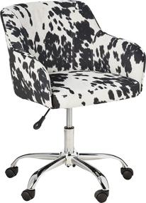 img 4 attached to 🪑 OSP Home Furnishings Bristol Chrome Base Upholstered Task Chair: Stylish Comfort in Udder Madness Domino Print