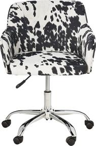 img 3 attached to 🪑 OSP Home Furnishings Bristol Chrome Base Upholstered Task Chair: Stylish Comfort in Udder Madness Domino Print