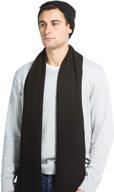 🧣 high-quality fishers finery cashmere ribbed scarf for men - essential scarves for men's accessories logo