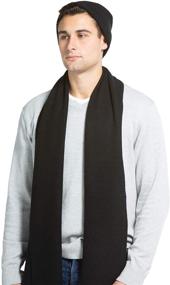 img 4 attached to 🧣 High-Quality Fishers Finery Cashmere Ribbed Scarf for Men - Essential Scarves for Men's Accessories