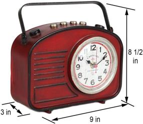 img 2 attached to 🕰️ Lily's Home Vintage Radio-Style Mantle Clock: Battery-Powered with Quartz Movement, Perfect Match for Antique Décor Theme