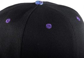 img 1 attached to 🧢 Quanhaigou Purple Galaxy Snapback Hat - Unisex Trucker Hat for Hip Hop, Plaid Design with Flat Bill Brim - Adjustable Baseball Cap