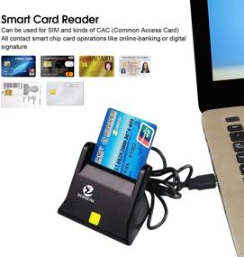 img 3 attached to 🔥 ZOWEETEK CAC Card Reader: Military-Grade USB Common Access Smart Card Reader for Windows, Mac OS, Linux