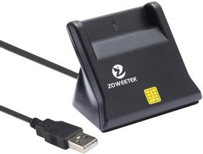 img 4 attached to 🔥 ZOWEETEK CAC Card Reader: Military-Grade USB Common Access Smart Card Reader for Windows, Mac OS, Linux