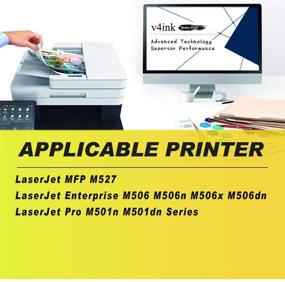 img 1 attached to 🖨️ V4INK High Yield Compatible Toner Cartridge for HP 87X CF287X - Replacement Toner for HP LaserJet Enterprise M506dn M506N M506X M506, HP Pro M501dn M501n MFP M527Dn M527Z Printer