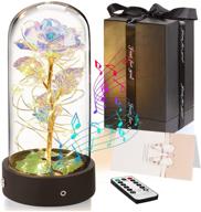 🎁 womens birthday gifts: beauty and the beast rose music box with led lights - personalized christmas and anniversary presents for wife, girlfriend, mom, grandma - forever rose gifts, you are my sunshine logo