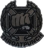 👊 swat throat punch qualification badge: embroidered morale patch - enhanced seo logo