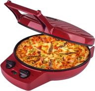 🍕 courant pizza maker: 12 inch cooker, calzone maker, timer & temp control - 1440w red pizza oven & electric grill логотип