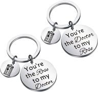 🚀 doctor who tardis keychain set: bauna police box charm you're the doctor to my rose - couple gift keychain for 2 logo