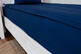 img 2 attached to 🛏️ Beddy's Twin Size Zippered Bed Set: All-in-One Bedding with Minky Lined Sheets and Zipper Comforter Set in Nautical Navy