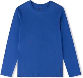 img 4 attached to 👕 ALAVIKING Kids Unisex Long Sleeve Cotton T-Shirt - Tagless Crewneck Tees for Boys or Girls (Ages 3-12)