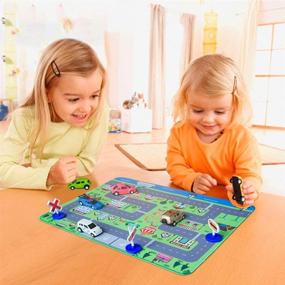 img 3 attached to Toys Play Signs Playmat 🛣️ Vehicle: Ignite Kids' Imagination with Interactive Fun!