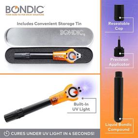 img 2 attached to 💪 Bondic UV Liquid Plastic Welder - Fast Cure, Strong Adhesive Repair Kit for Home, Garage, Outdoors, etc. - Complete Starter Set (LED Light & Liquid Cartridge in Compact Tin Case)