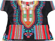 african dashiki boubou shirt for kids - raanpahmuang unisex bold print throw over logo