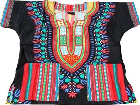 img 1 attached to African Dashiki Boubou Shirt for Kids - RaanPahMuang Unisex Bold Print Throw Over