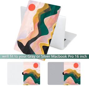 img 2 attached to 🏔️ Dongke MacBook Pro 16 inch Case A2141 (2019 2020 Released) – Hard Shell Cover for Retina Display & Touch Bar with Touch ID – Mountains Design