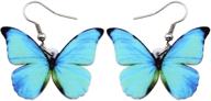 bonsny morpho menelaus butterfly earrings: stunning fashion insect jewelry for women and girls logo