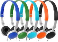 🎧 keewonda kw-n05: 5-pack of colorful bulk headphones for kids' school classroom логотип