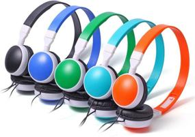 img 2 attached to 🎧 Keewonda KW-N05: 5-Pack of Colorful Bulk Headphones for Kids' School Classroom
