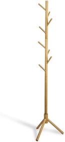 img 4 attached to 🧥 Premium Adjustable Height Wooden Coat Rack Tree – 8 Hook Hanging Stand for Hats, Jackets, and Sweaters – Easy Assembly – Elegant Design for Home or Office Hallway and Entryway