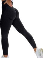 👖 senban women's high waisted leggings: seamless tummy control yoga pants for effective workout and activewear logo