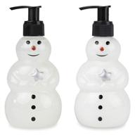 🧤 tri-coastal design snowman hand care set: refillable dispensers with festive winter snow flurries scented hand soap & lotion logo