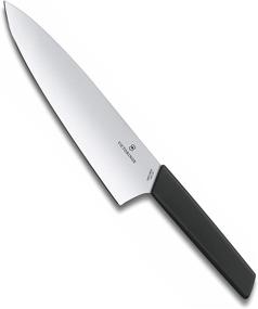 img 4 attached to 🔪 Нож для резки Victorinox Swiss Modern 6.9013.20B - Прямое лезвие, 7,9 дюйма, идеально подходит для резки мяса, нарезки мяса и точной нарезки овощей и фруктов - черный