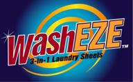 🧺 washeze 3-in-1 laundry detergent sheet 20 loads: scented all-in-one solution for travel, dorm, camping, rv & small homes logo