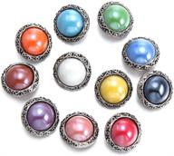 📿 soleebee 11pcs alloy retro snap buttons jewelry charms in solid colors for snaps jewelry making diy crafts logo