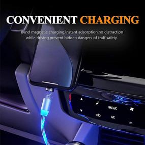 img 1 attached to MOVOYEE Light Up LED 3 in 1 USB Magnetic Charging Cable - Fast Charge iProduct Android Charger Cord - Magnet Tips - 3ft Length - Micro USB Type C - Magnetic USB C Charging Cable - Data Magnetic Cable for Phone