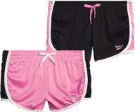 reebok girls active shorts: ultra-light girls' fitness apparel logo