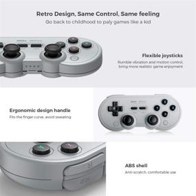 img 3 attached to 🎮 8Bitdo SN30 Pro Wireless Bluetooth Controller with Joysticks Rumble Vibration USB-C Cable Gamepad - Enhanced Compatibility for Switch, Windows, Mac OS, Android, Steam (Gray Edition)